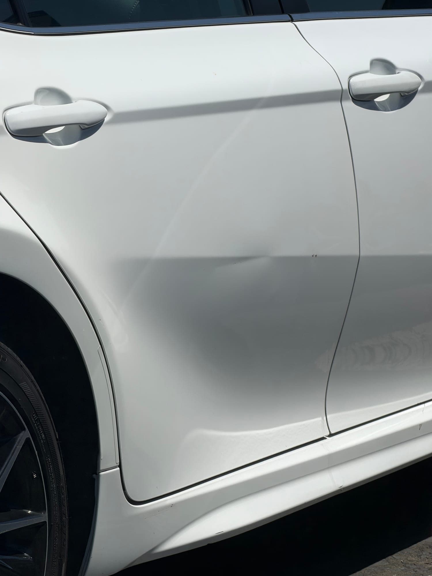 Before: Door Panel Line on SUV
